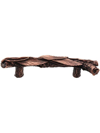 Leafy Branch Drawer Pull - Right Hand in Antique Copper.